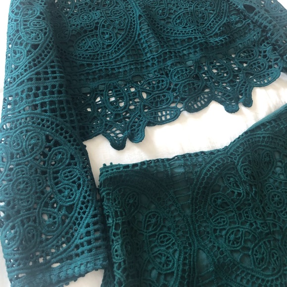 W’s cropped lace set up(Dark Green Size: M) - Picture 3 of 12
